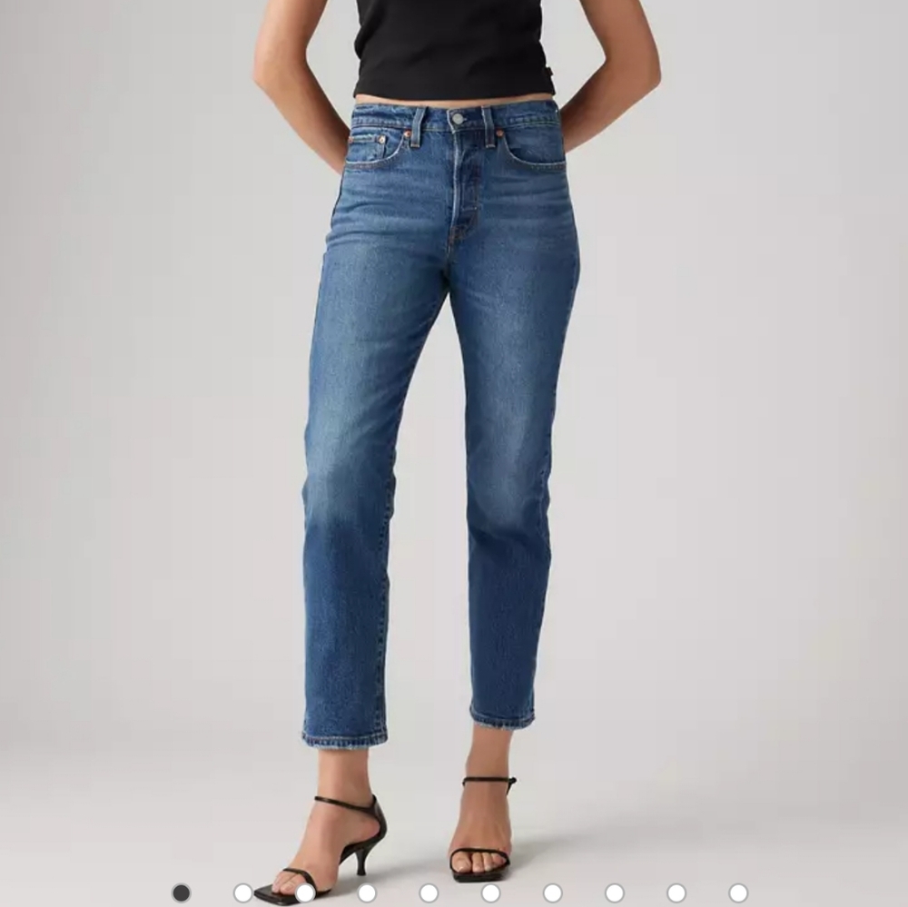 Levi's Jeans Womens Blue Size 26 Wedgie Straight High Rise Denim Button Fly